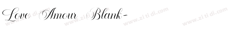 Love Amour Blank字体转换